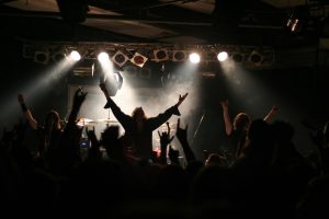 Band and people at the concert